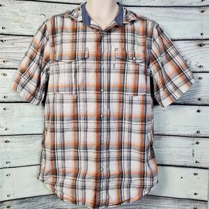 Carhartt Plaid Short Sleeve Button Up Shirt Men’s Medium Relaxed Fit Workwear